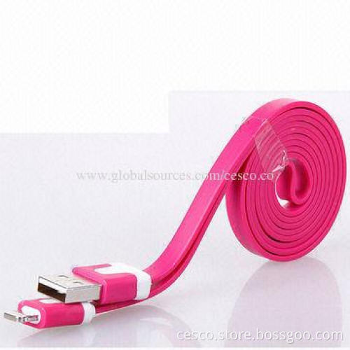 Flat Color Charge Sync Micro USB Cable for iPhone 5